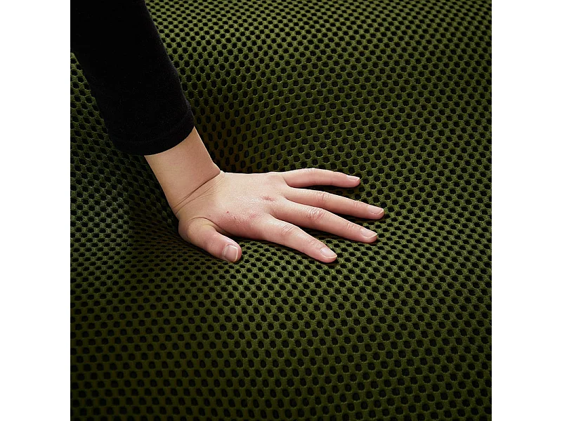 224cm Divano modulare 2 posti in tessuto 3D a maglia, profondità seduta 68cm, Verde