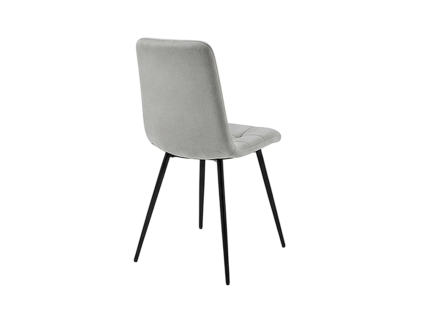 Chaise en tissu gris clair motif damier (lot de 2) LORA