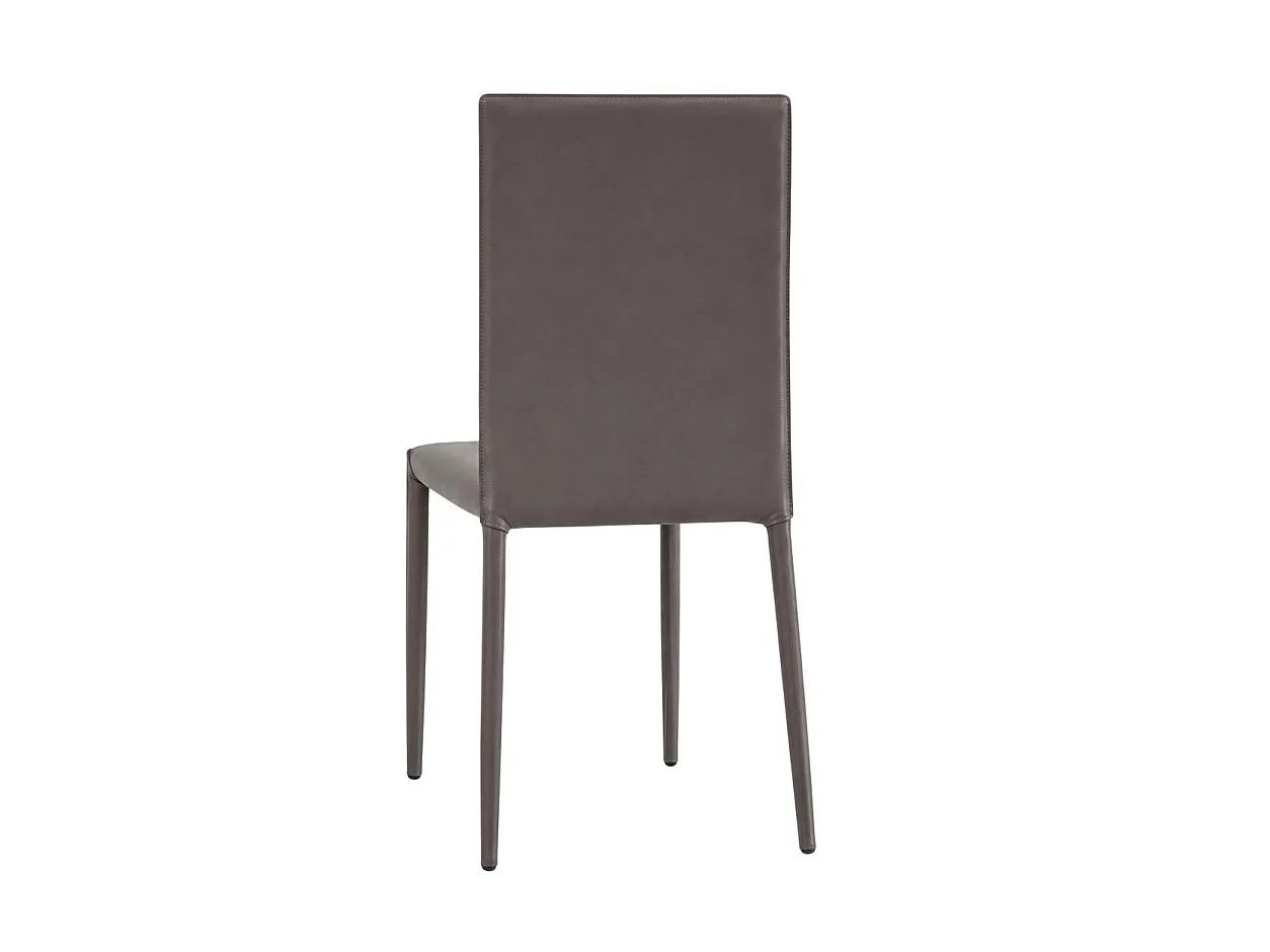 Chaise de salle à manger marron moderne (lot de 2) LORA