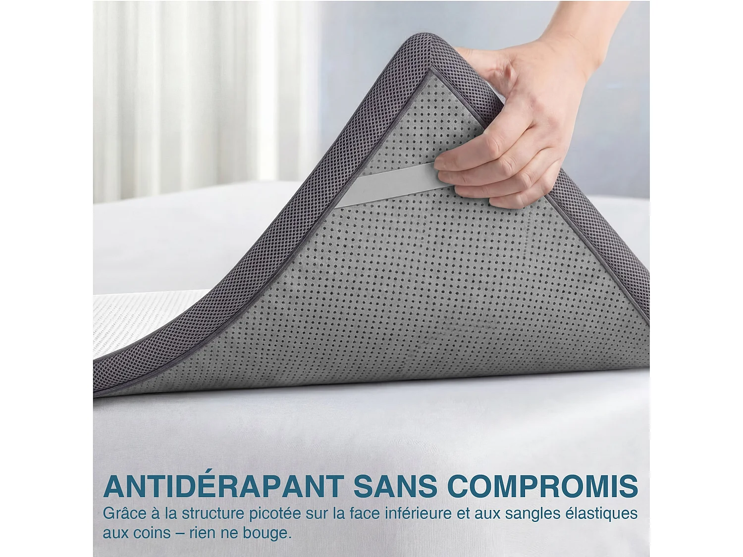 Surmatelas 120x200cm Mousse haute résilience, épaisseur 7 cm, double face – H2 (souple) / H3 (ferme)