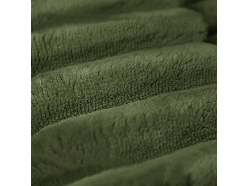 Canapé d'angle gauche 3 places en velours côtelé vert 241x151x84 cm