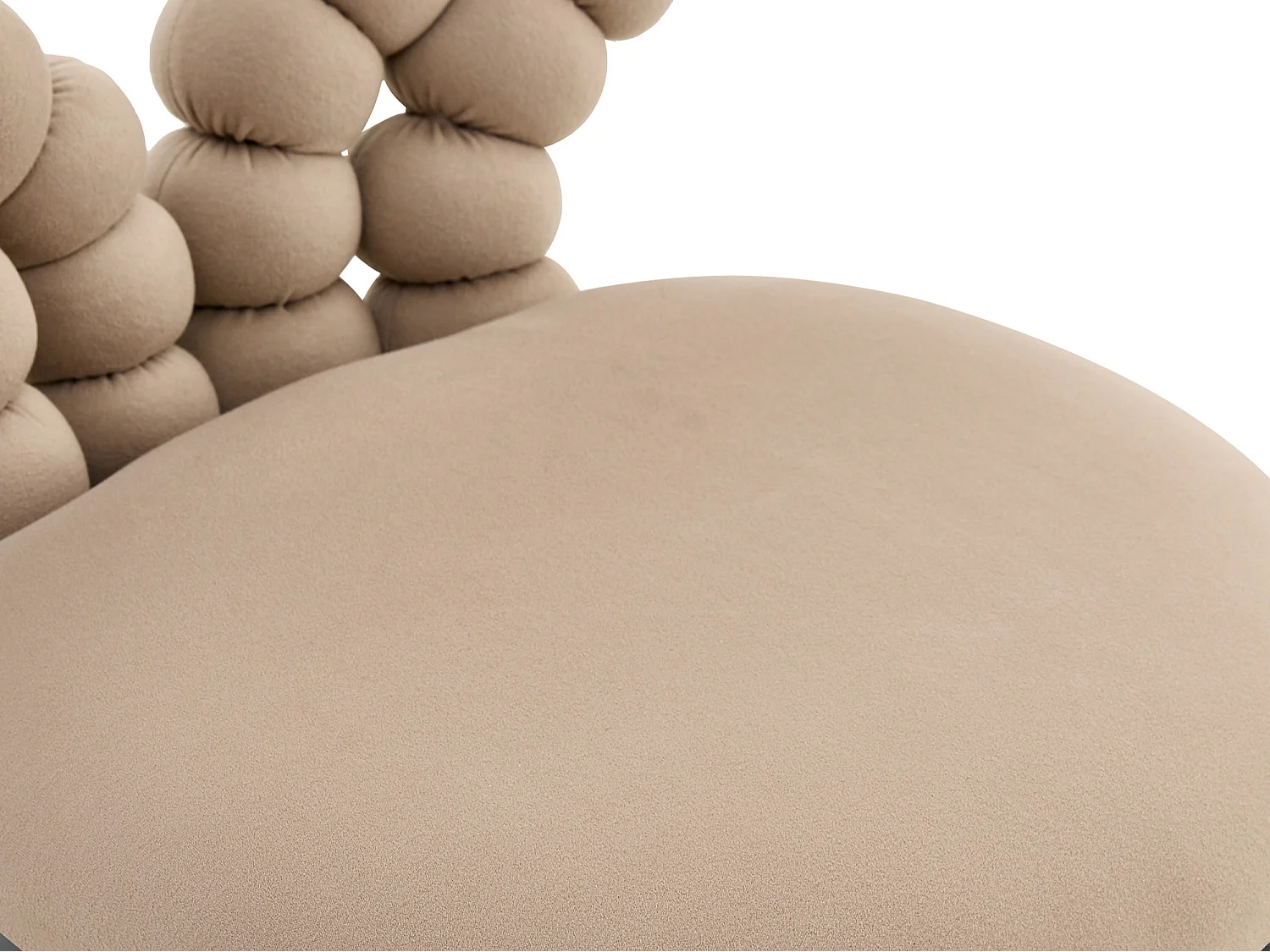 Perle Cœur, Lot de 2 Chaises Salle à Manger en Velours, Chaise Design avec Dossier Évidé en Cœur Formé de Billes Sphériques, Pieds Métal Noir ou Doré