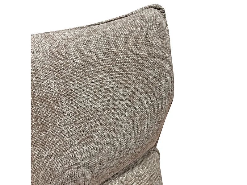 Chaise rotative 360° en tissu taupe rembourrage ergonomique - PHIL