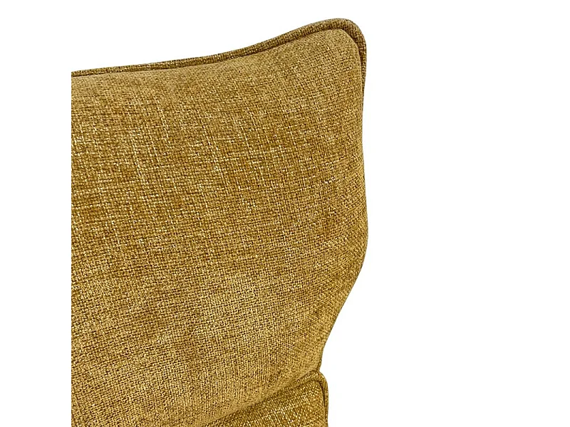 Chaise rotative 360° en tissu jaune rembourrage ergonomique - PHIL