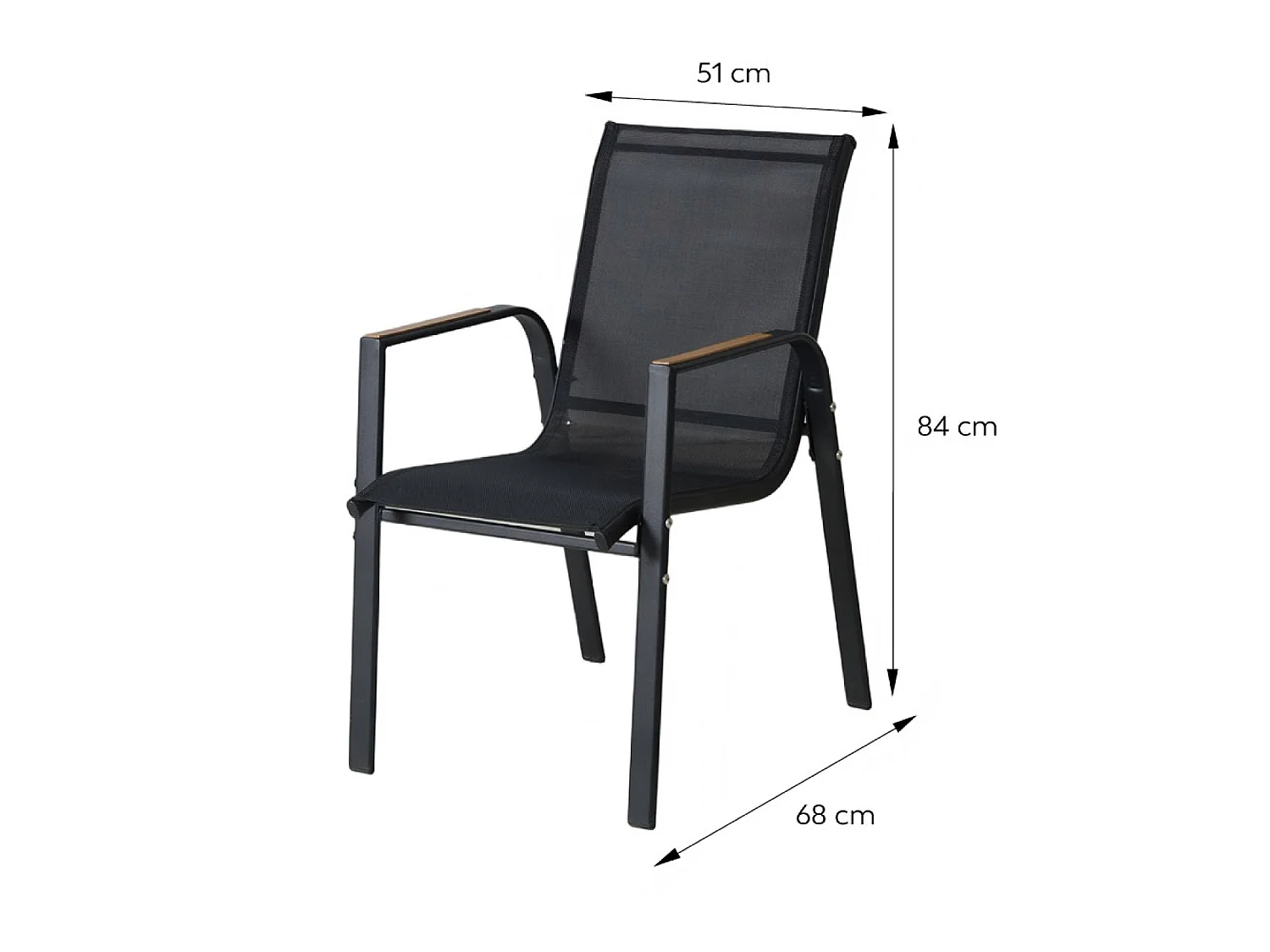 Modernes 8-Sitzer Garten-Essgruppe mit 190 cm Holz-Effekt Tisch + 8 Stühlen ALMADA