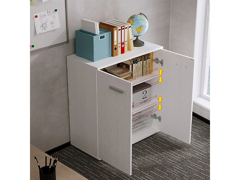 Commode, meuble de rangement, étagère blanche à tiroirs pour chambre à coucher ou salon, style loft moderne, 90 cm
