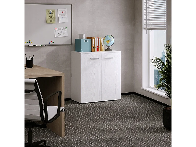 Commode, meuble de rangement, étagère blanche à tiroirs pour chambre à coucher ou salon, style loft moderne, 90 cm