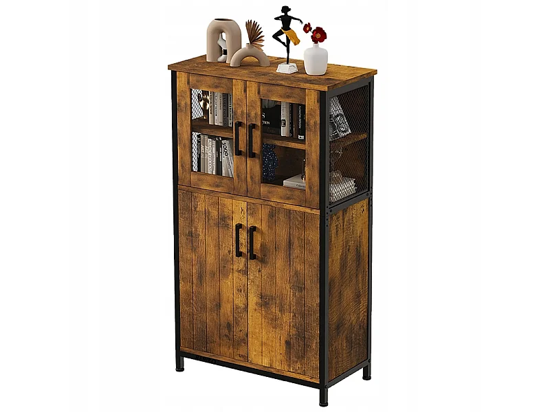 Commode rustique, buffet rétro vintage de style loft pour la salle à manger, le salon ou la cuisine