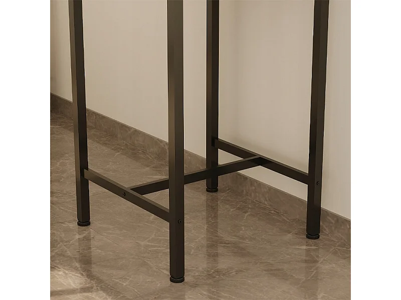 Table de bar carrée pour cuisine, salon ou coin café, style vintage loft, 90 cm