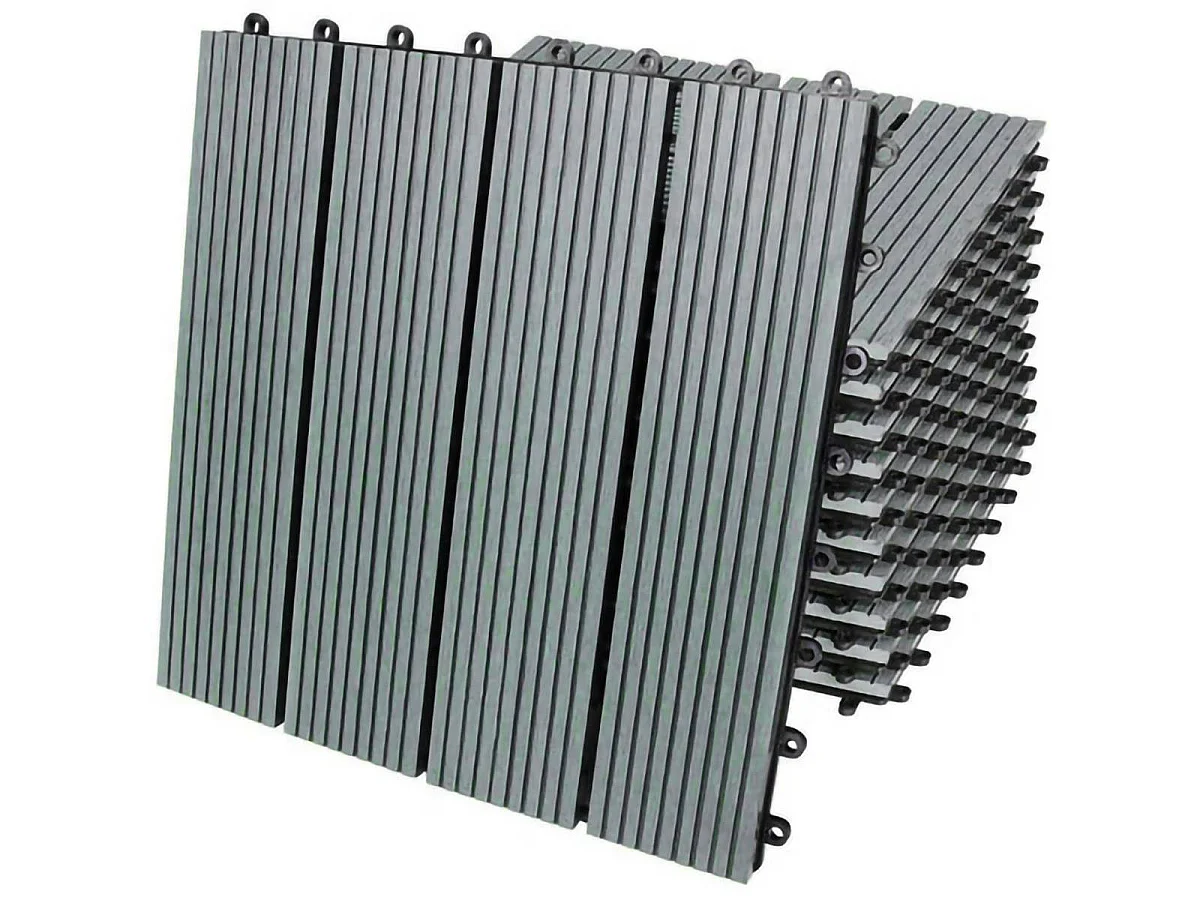 66 x WPC Terrasplanken 30x30cm - Grijs