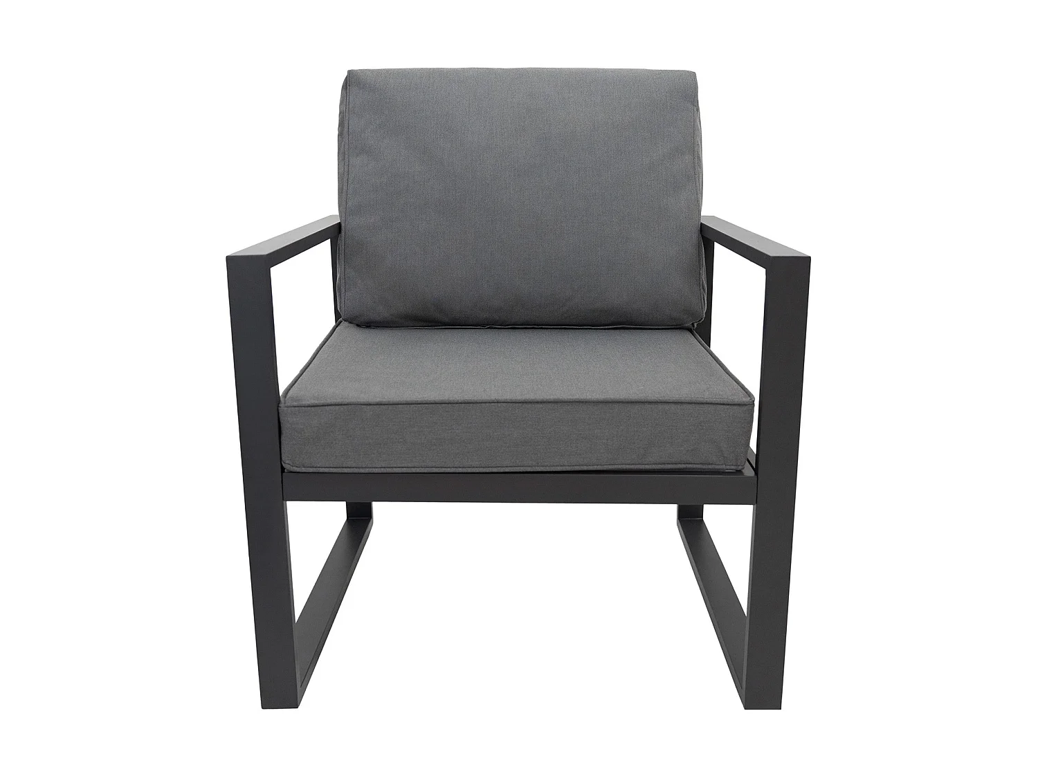 Aluminium 7-zits loungeset - grijze tuinset - hoekbank, stoelen, vuurtafel