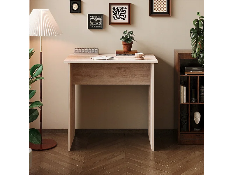Computerbureau, Scandinavisch bureau voor een loftkamer, eiken sonoma, 80 cm