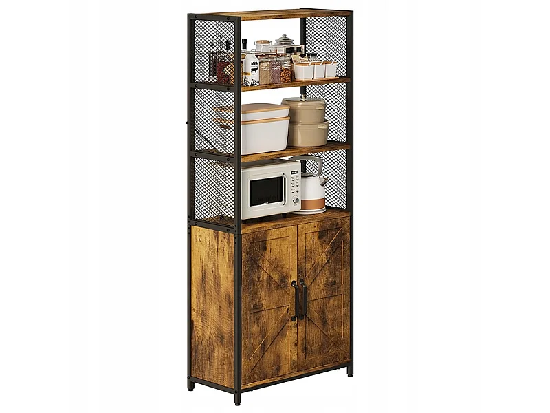 Rustiek industriële loft-kast, staand meubel, boekenkast, ladekast, 151 cm