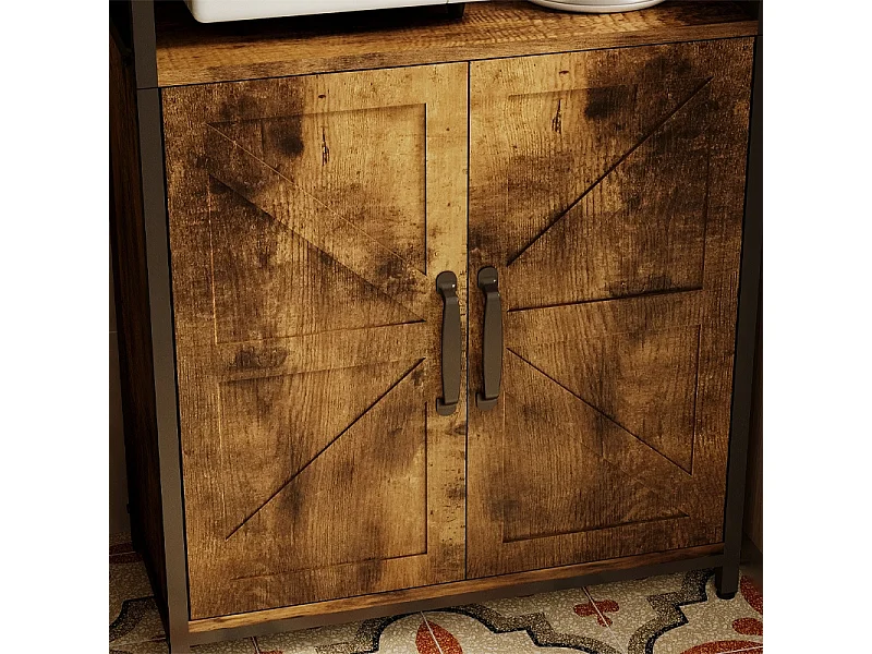 Rustiek industriële loft-kast, staand meubel, boekenkast, ladekast, 151 cm