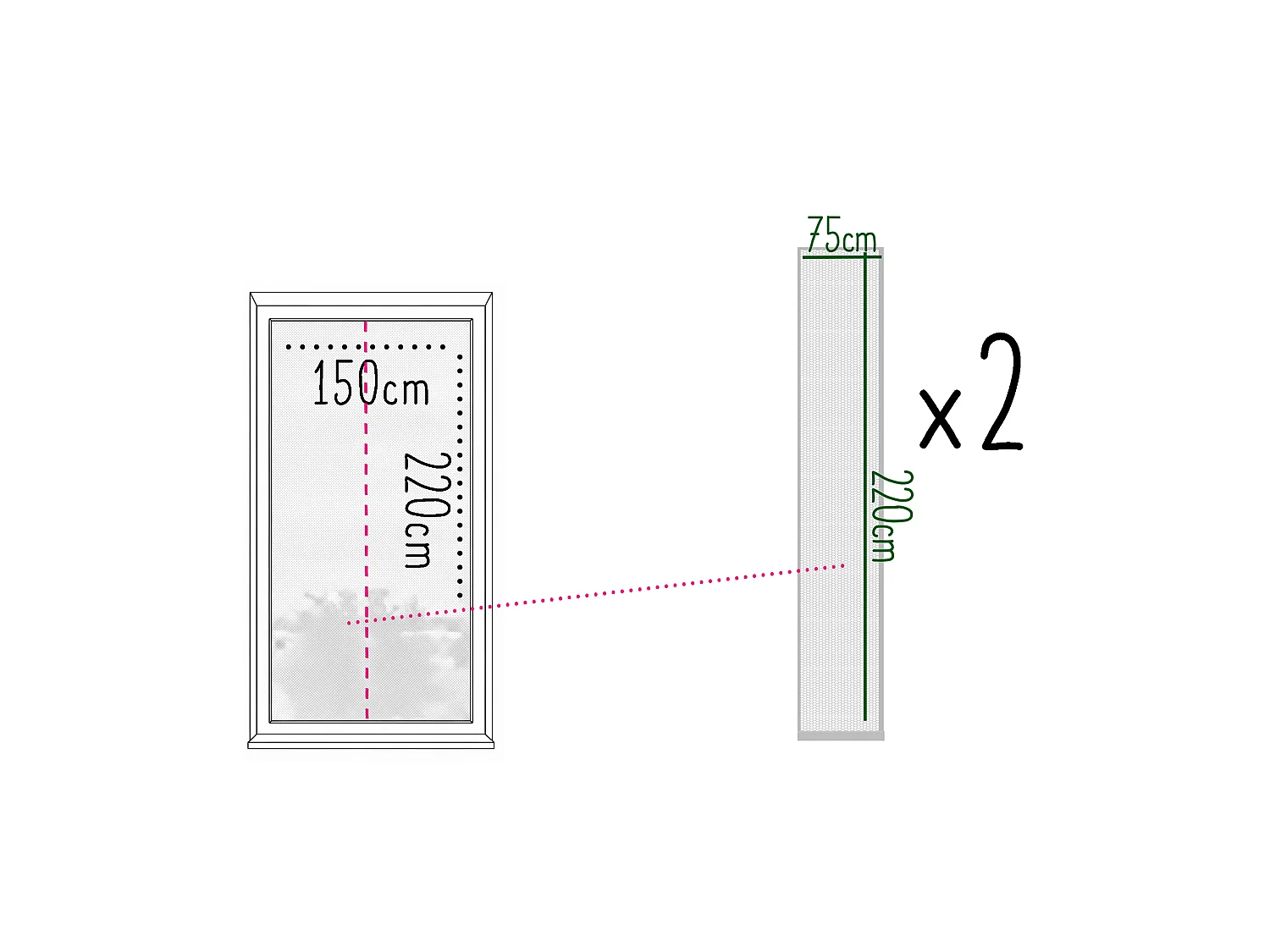 Moustiquaire de porte 75 x 220 cm avec Fixation auto-agrippante, protection efficace contre moustiques, mouches et araignées, Blanc