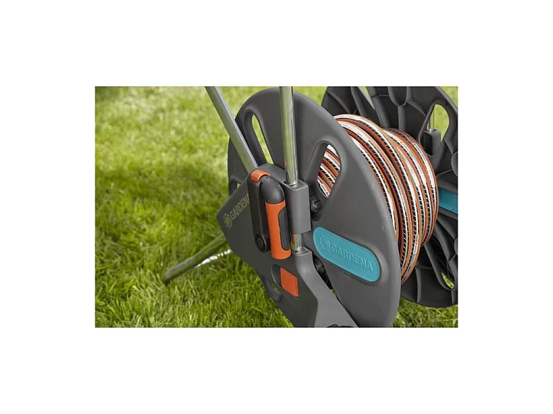Dévidoir sur roues GARDENA CleverRoll L pour tuyaux jusqu'à 100 m gris et rouge