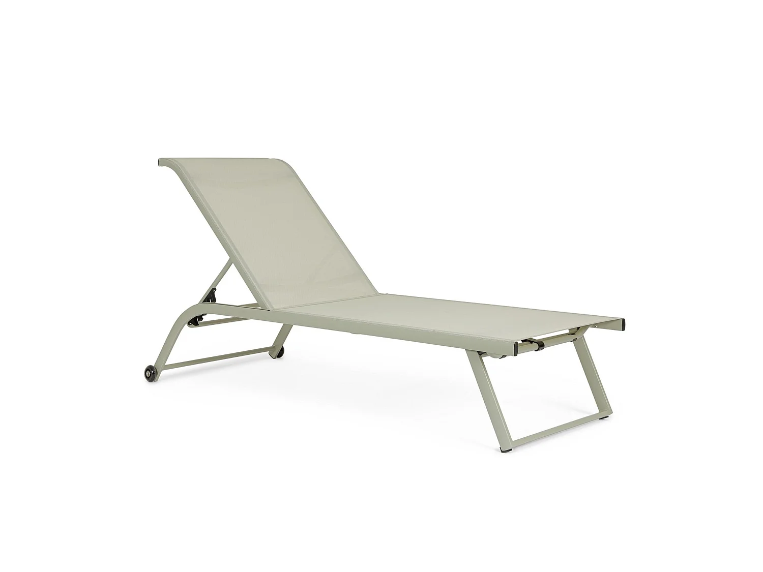 Ensemble de 2 chaises longues de jardin en textilène et aluminium - TAYLOR