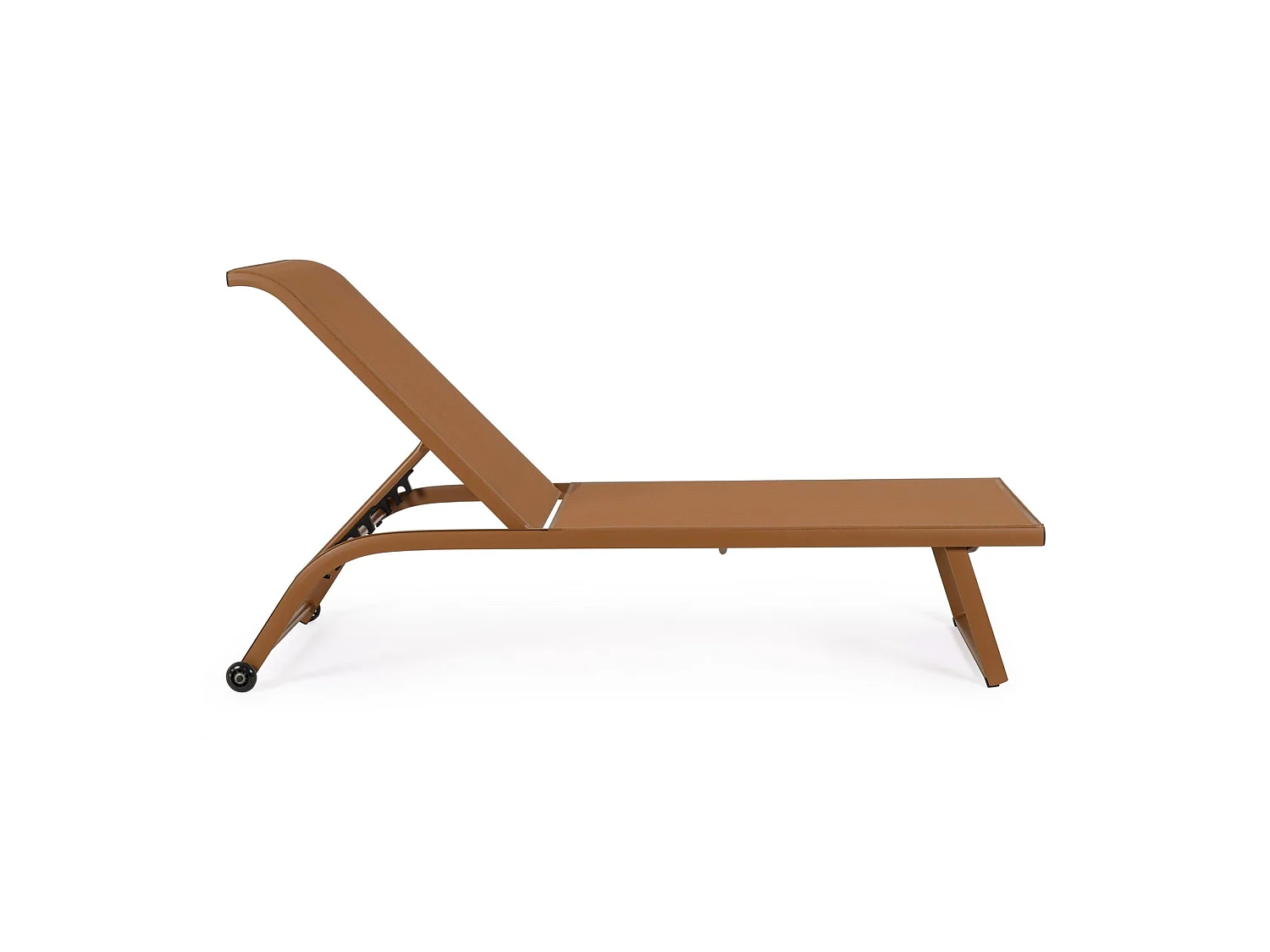 Ensemble de 2 chaises longues de jardin en textilène et structure en aluminium - TAYLOR