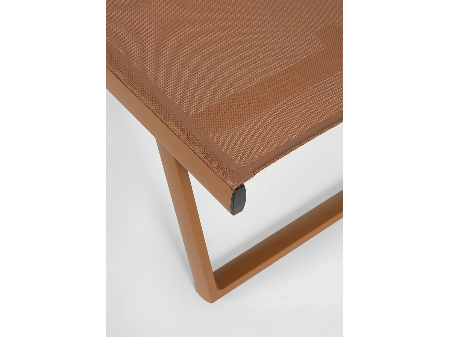 Ensemble de 2 chaises longues de jardin en textilène et structure en aluminium - TAYLOR