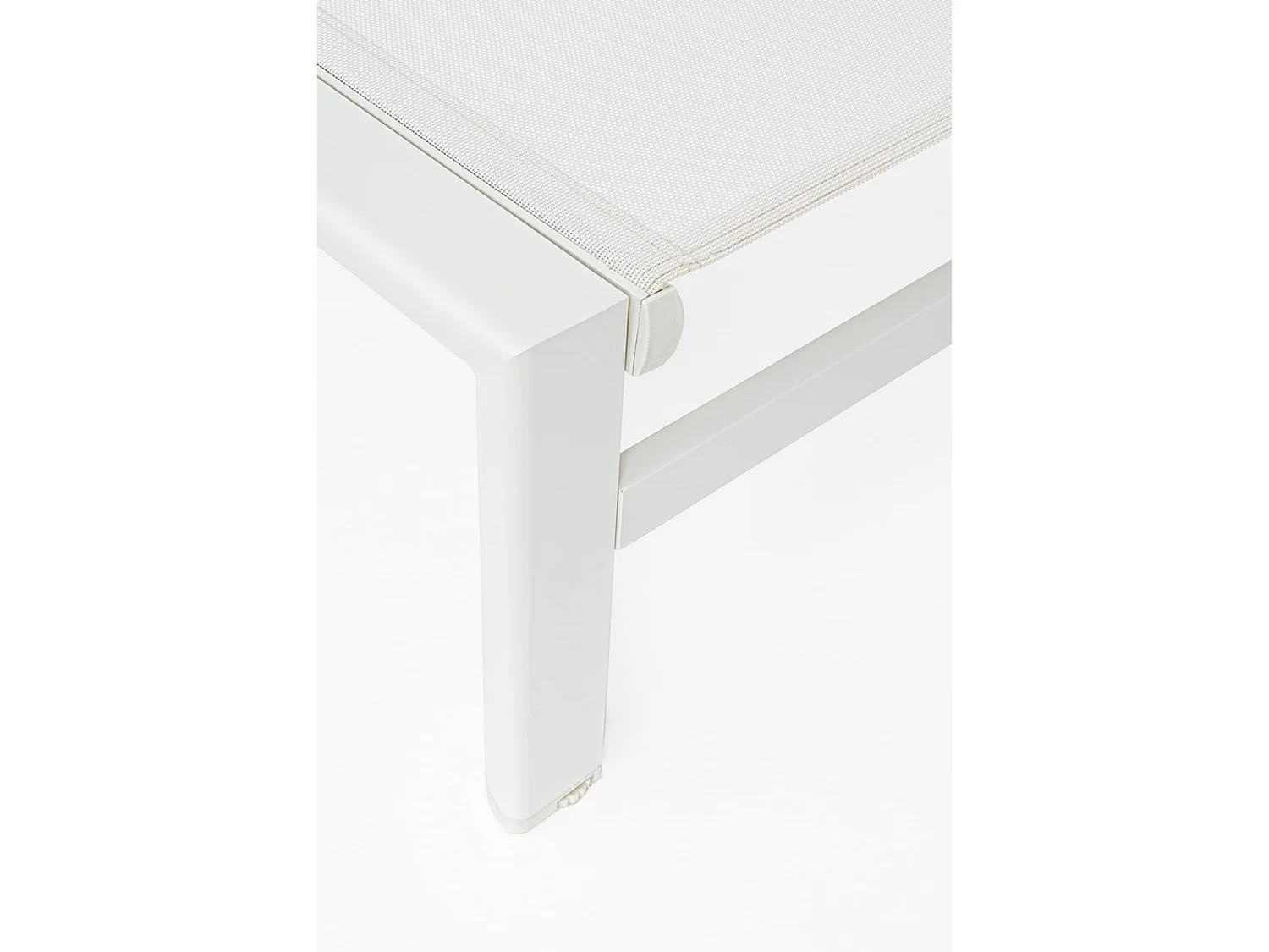 Chaise longue de jardin à roulettes avec structure en aluminium blanc - SKIPPER NEW