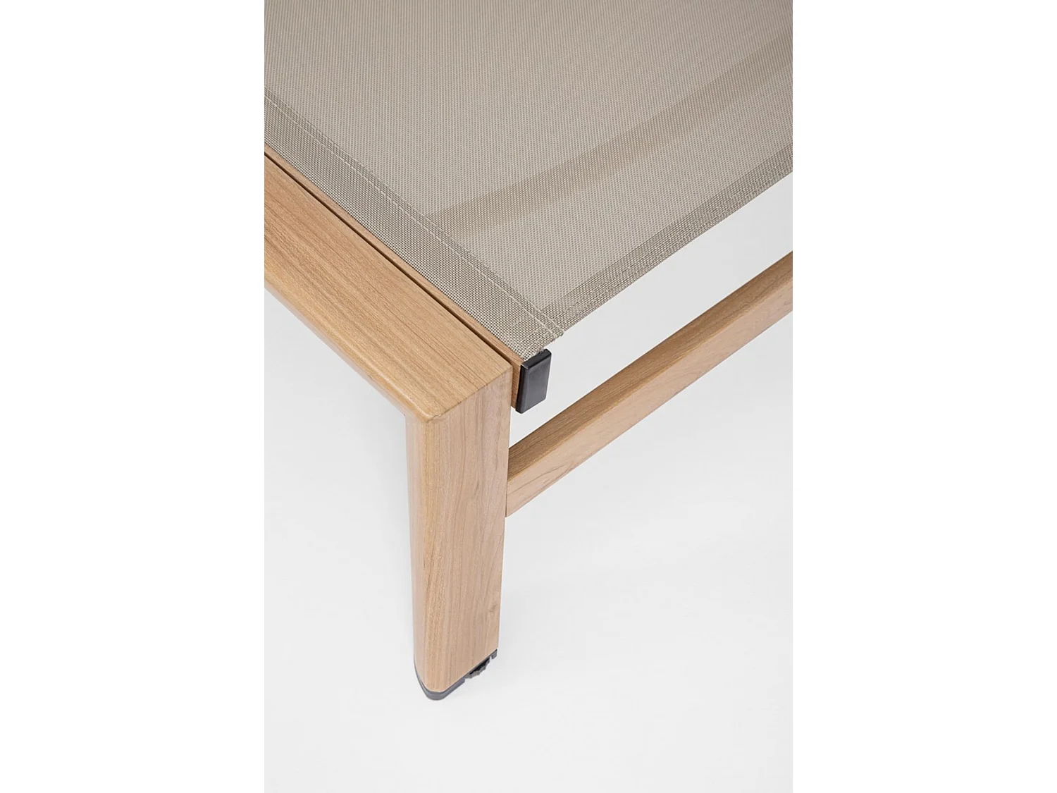 Chaise longue de jardin à roulettes avec structure en aluminium effet bois  - SKIPPER NEW