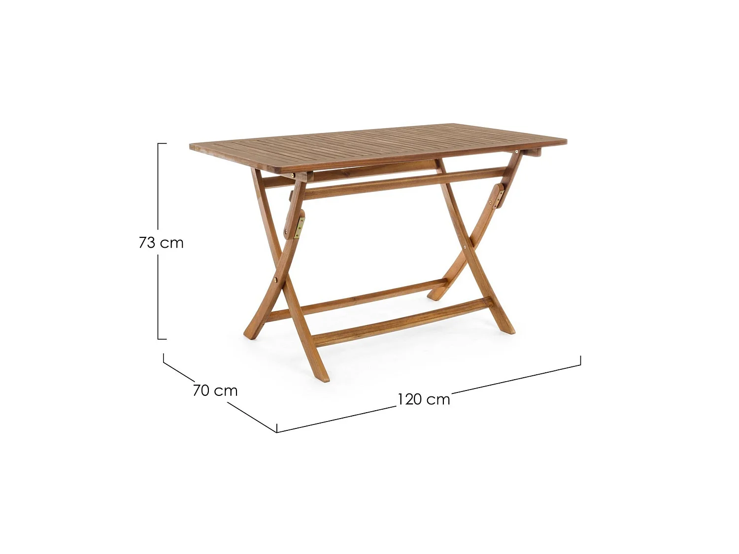 Table rectangulaire en bois d'acacia - NOEMI