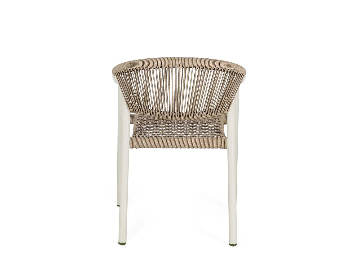 Lot de 4 chaises avec accoudoirs couleur sable et beige - FORMENTERA