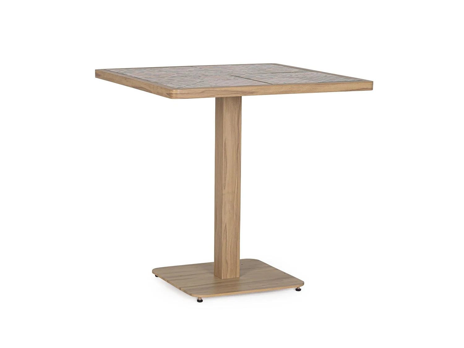 Table de jardin avec plateau en porcelaine décorée  - ALVOR