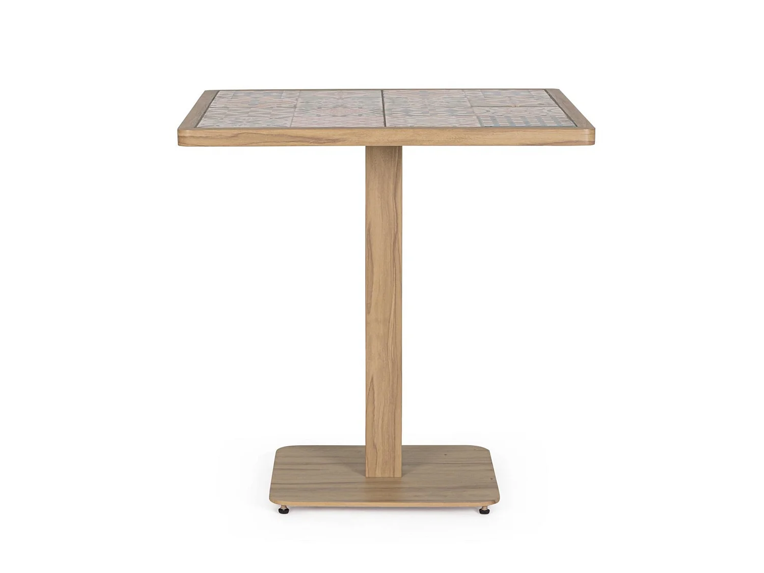 Table de jardin avec plateau en porcelaine décorée  - ALVOR