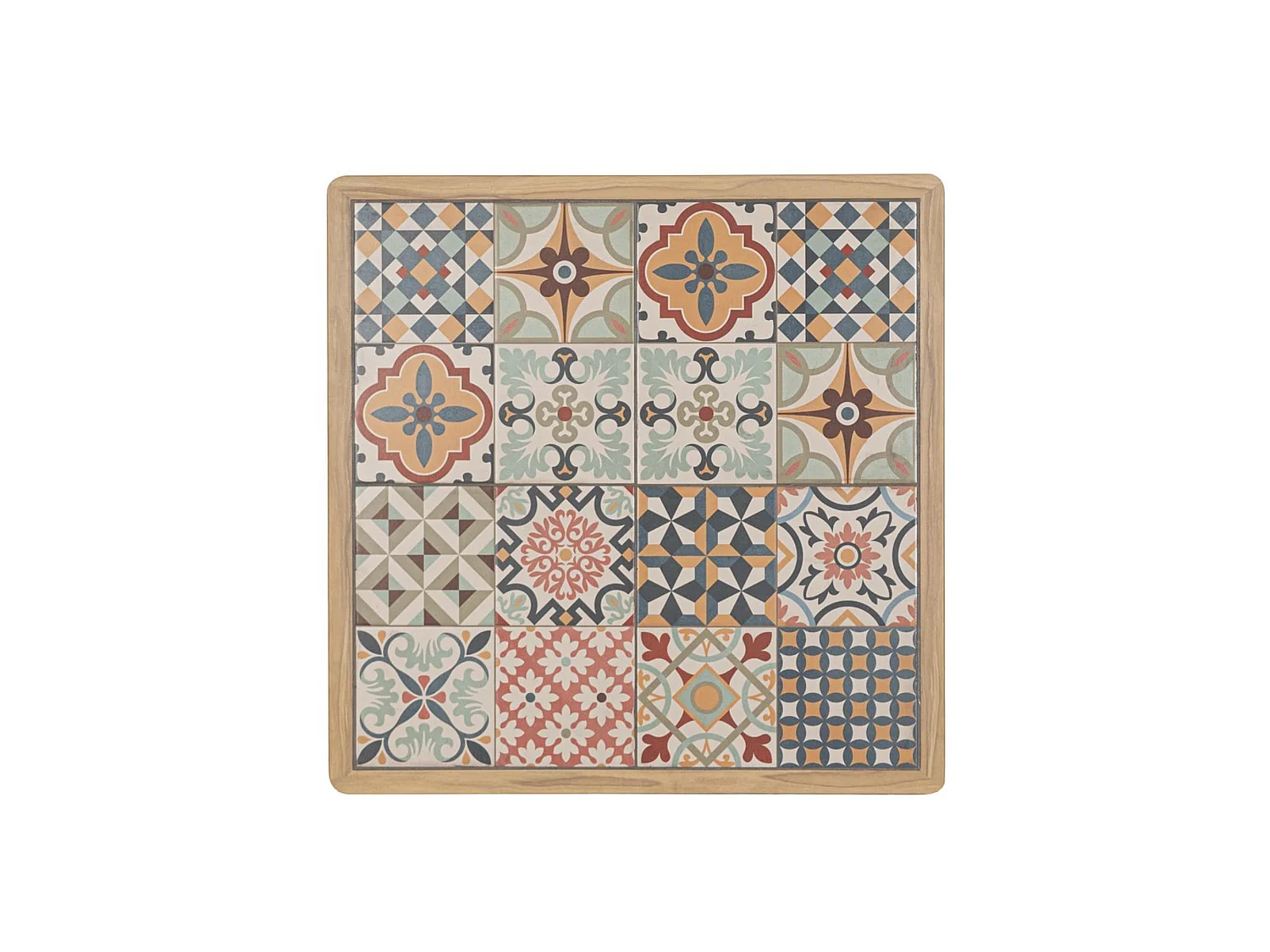 Table de jardin avec plateau en porcelaine décorée  - ALVOR