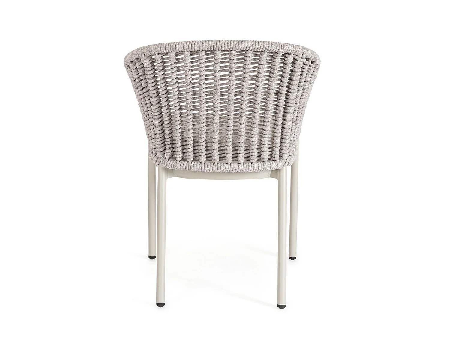 Juego de 4 sillas con reposabrazos en color beige y gris paloma - ORIO