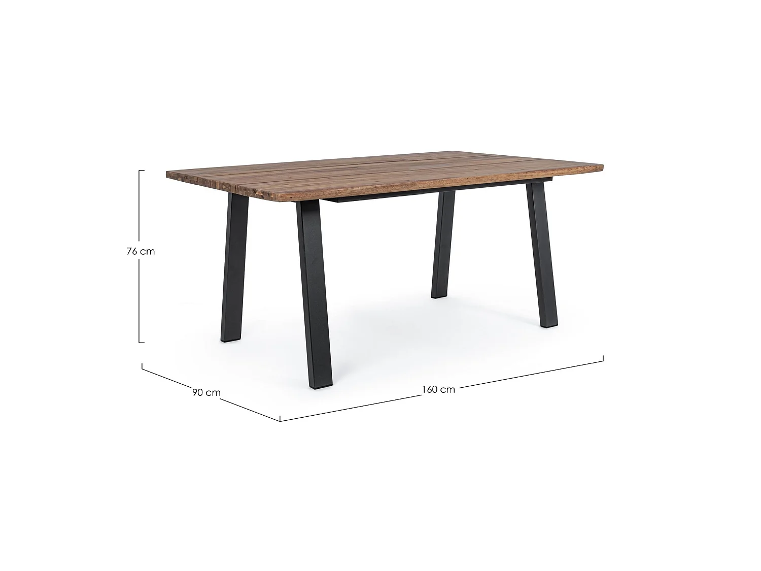 Rechteckiger Tisch mit Tischplatte aus naturbelassenem Akazienholz - FERRERIES