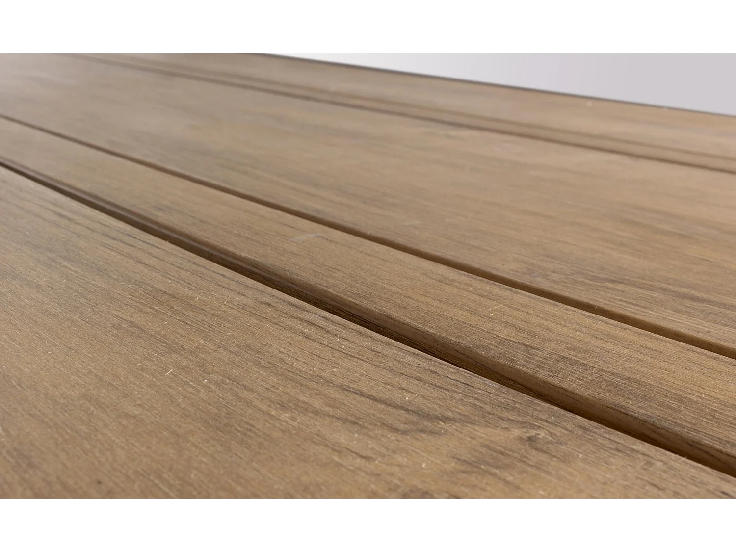 Table de jardin avec plateau couleur teck et structure en aluminium - ELIAS