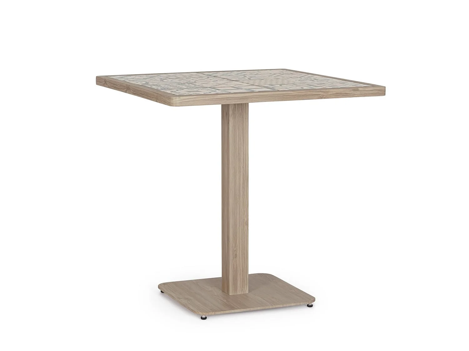 Table de jardin avec plateau en porcelaine décorée  - ALVOR