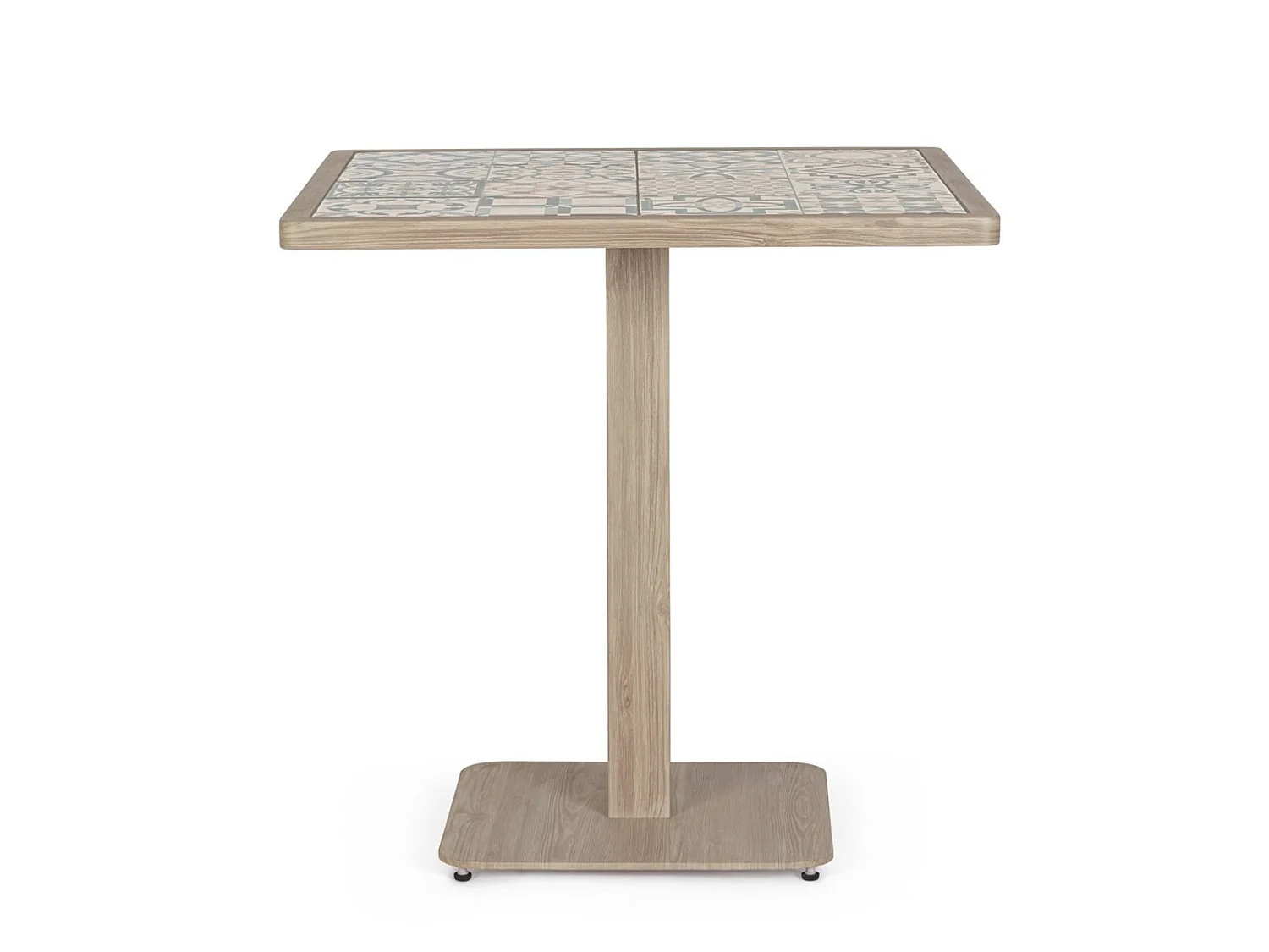 Table de jardin avec plateau en porcelaine décorée  - ALVOR