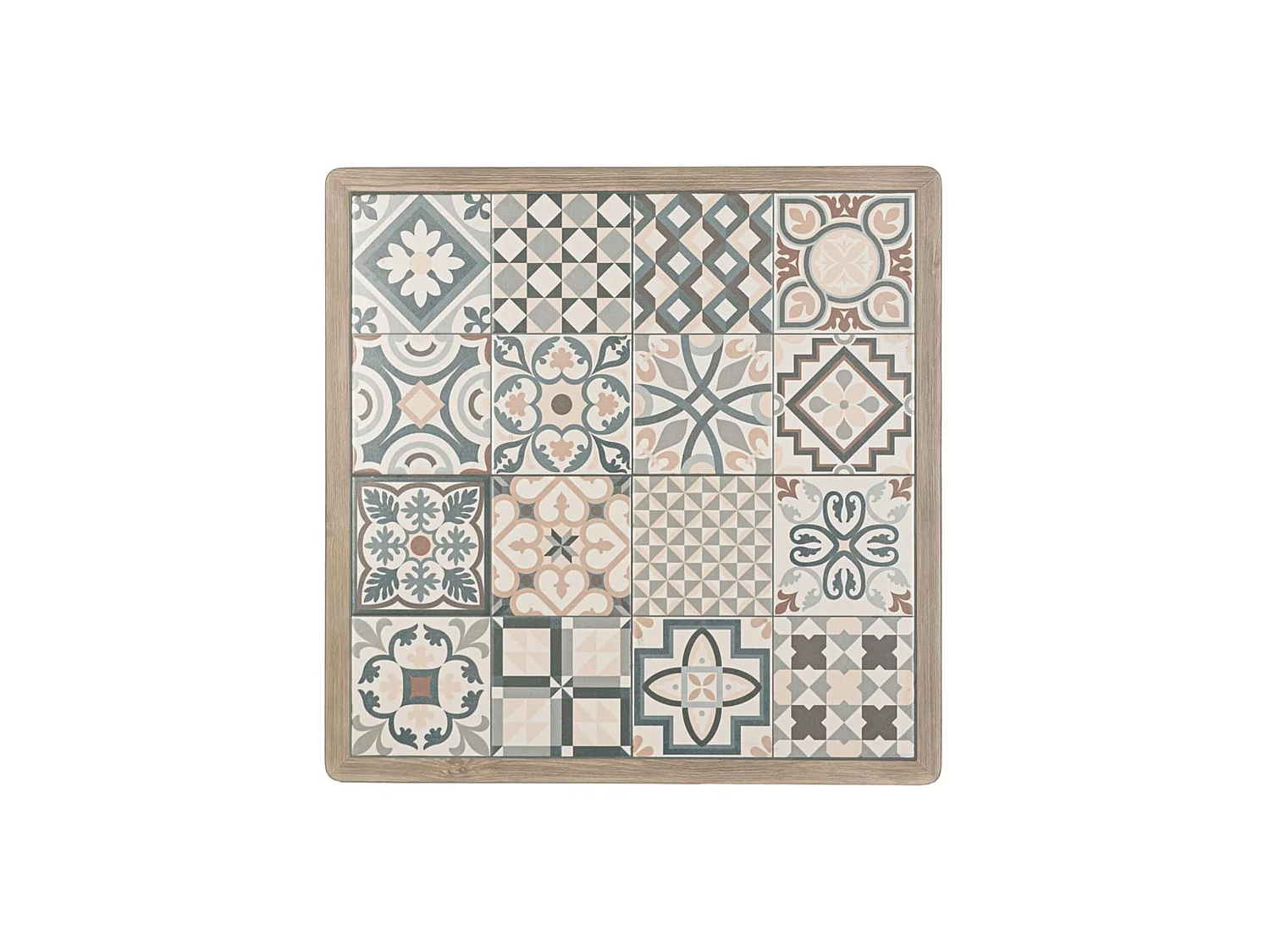 Table de jardin avec plateau en porcelaine décorée  - ALVOR