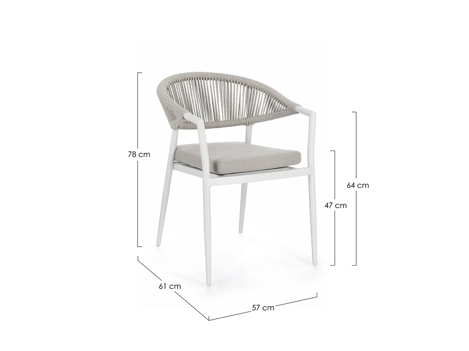 Lot de 4 chaises avec accoudoirs - GETARIA