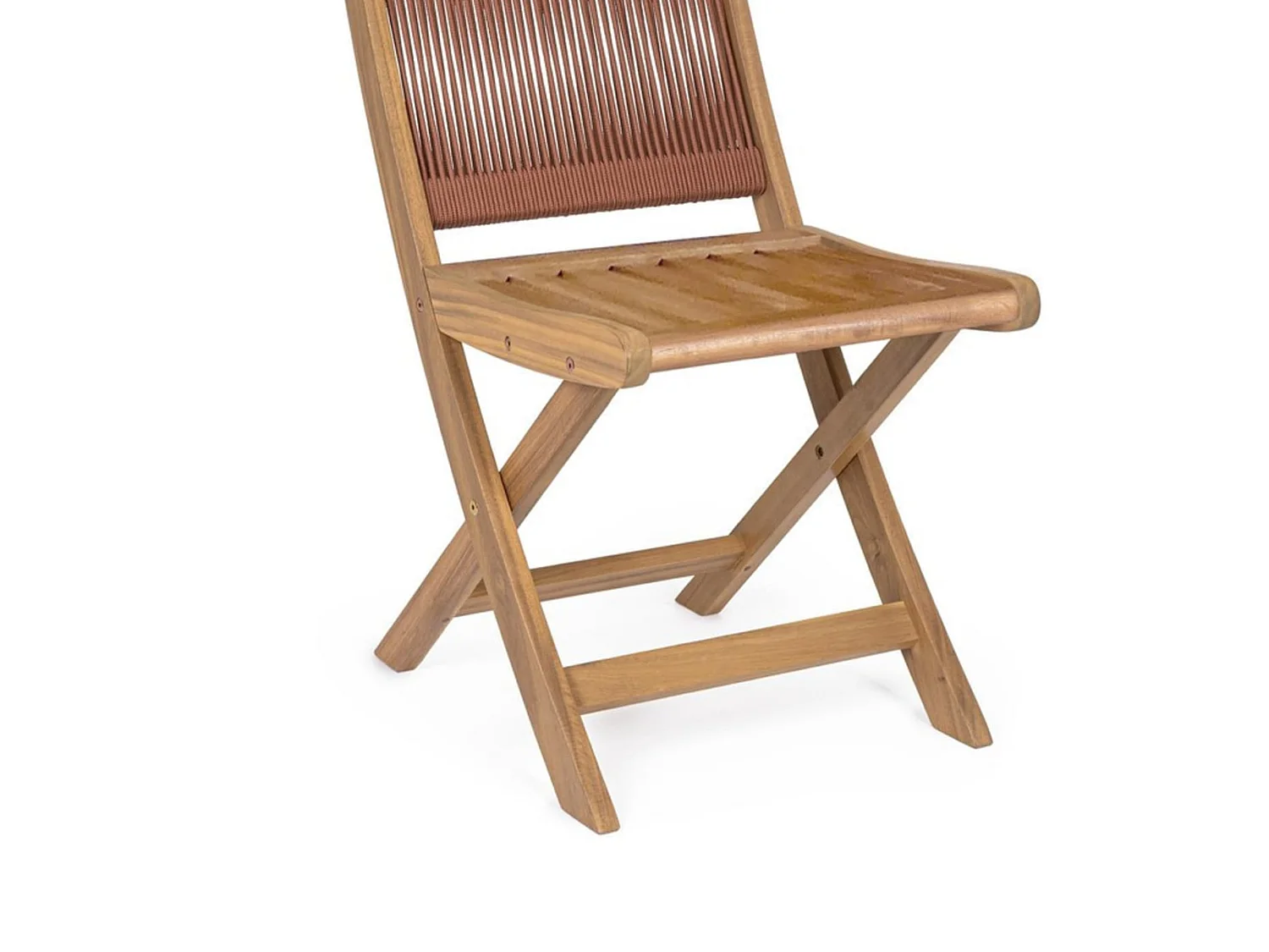 Lot de 4 chaises pliantes en bois d'acacia - MONSARAZ