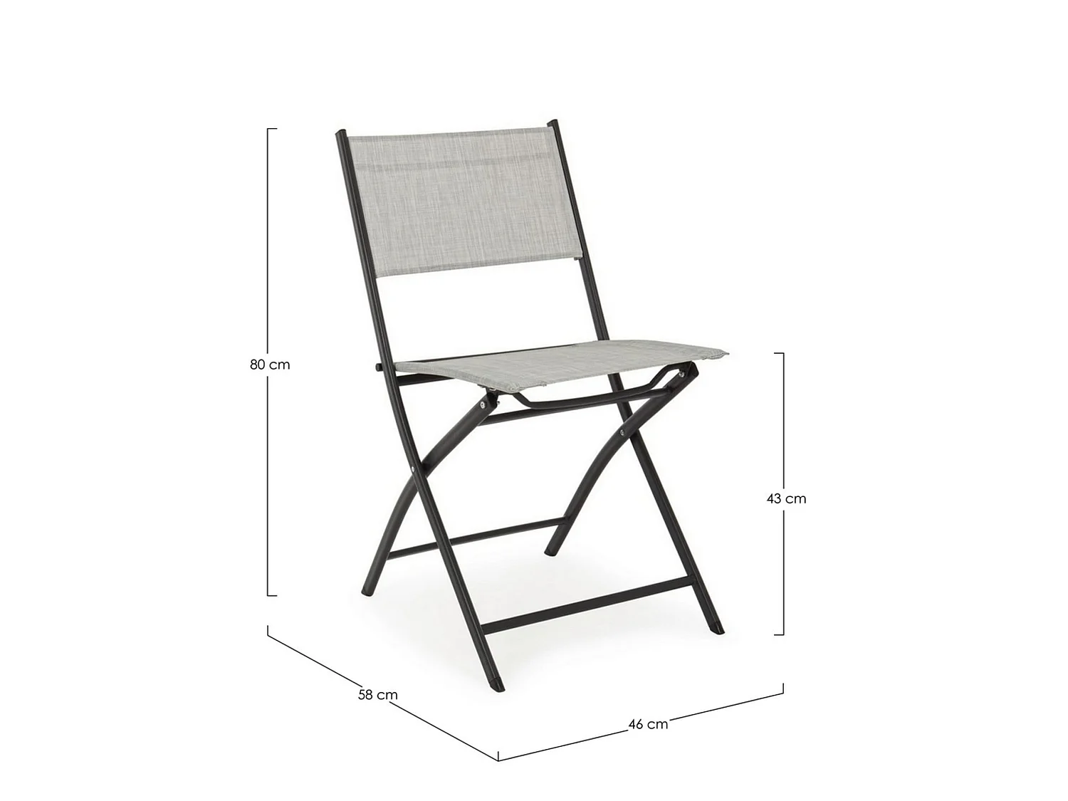 Sæt med 4 duvefarvede stole - MANCOR