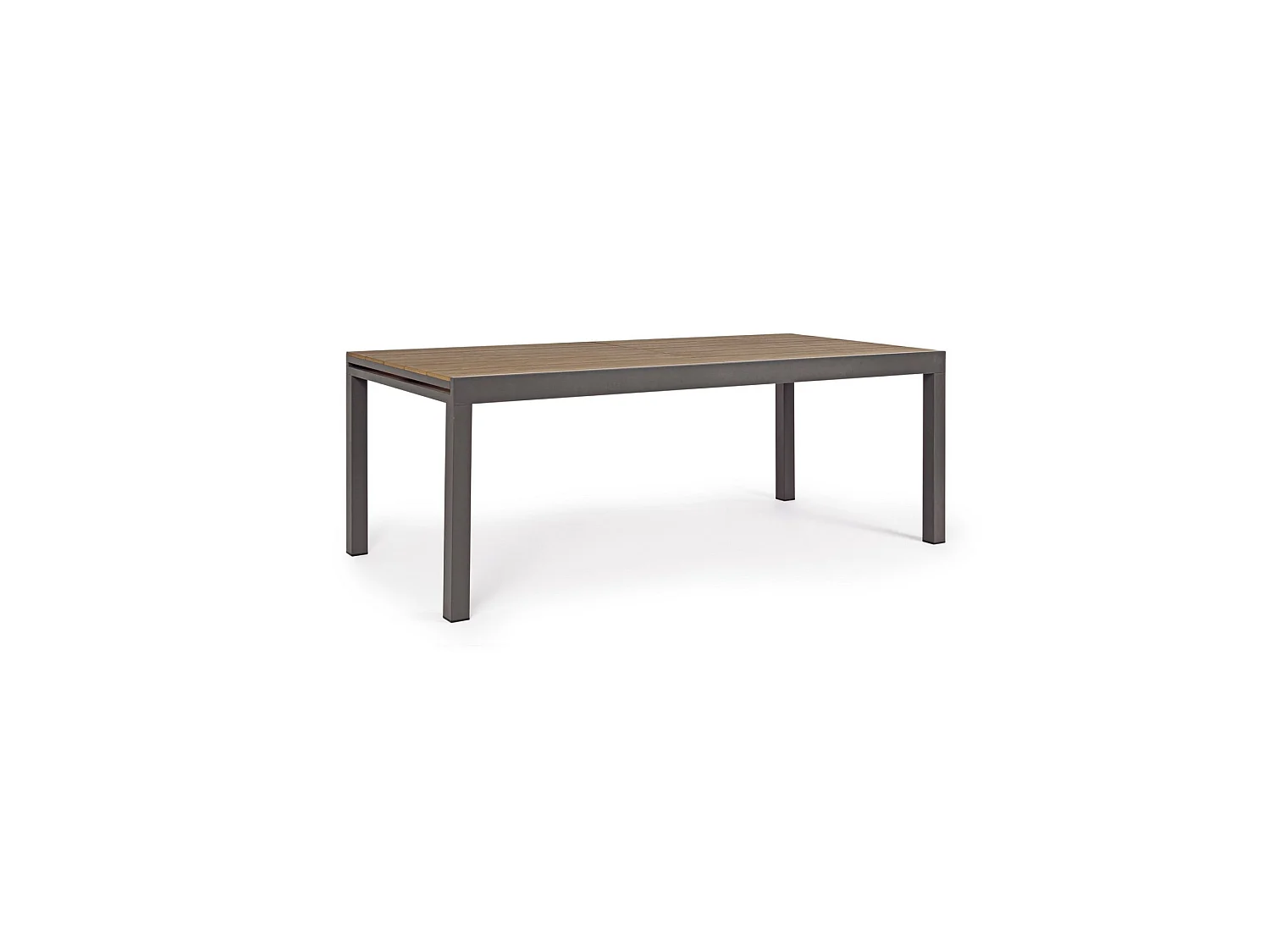 Table de jardin à rallonge avec plateau couleur teck - ELIAS