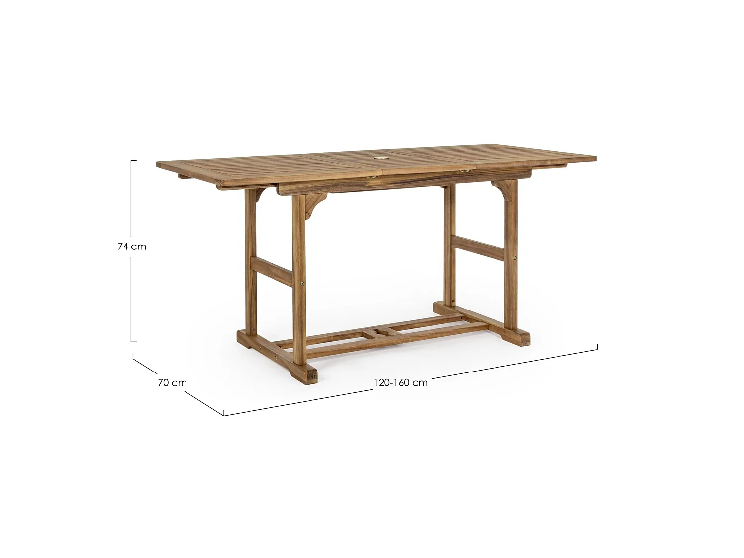 Table à rallonge en bois d'acacia - NOEMI
