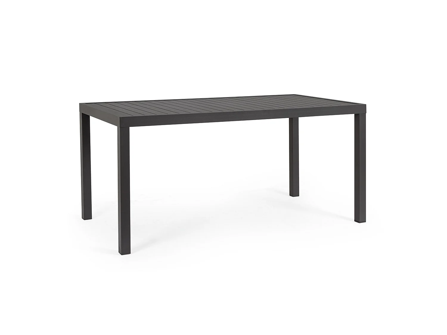 Gartentisch aus pulverbeschichtetem Aluminium in Anthrazit - HILDE