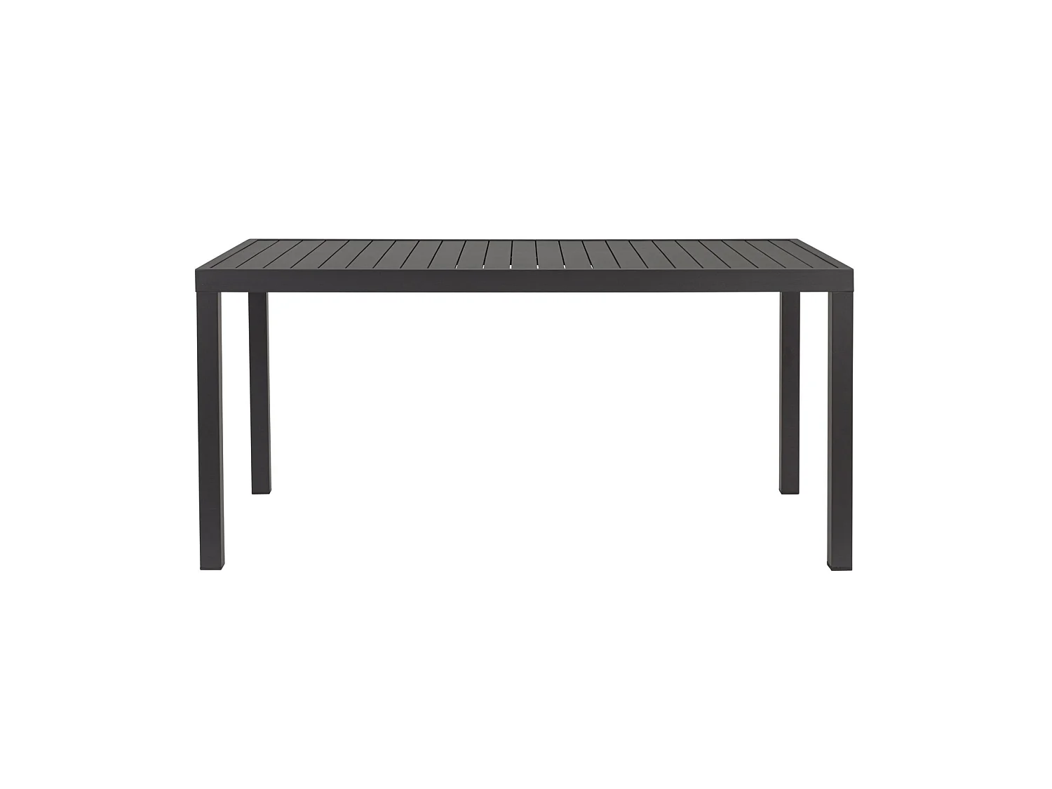 Gartentisch aus pulverbeschichtetem Aluminium in Anthrazit - HILDE
