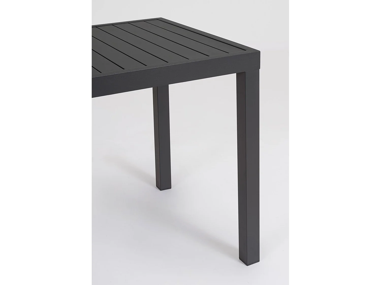 Gartentisch aus pulverbeschichtetem Aluminium in Anthrazit - HILDE