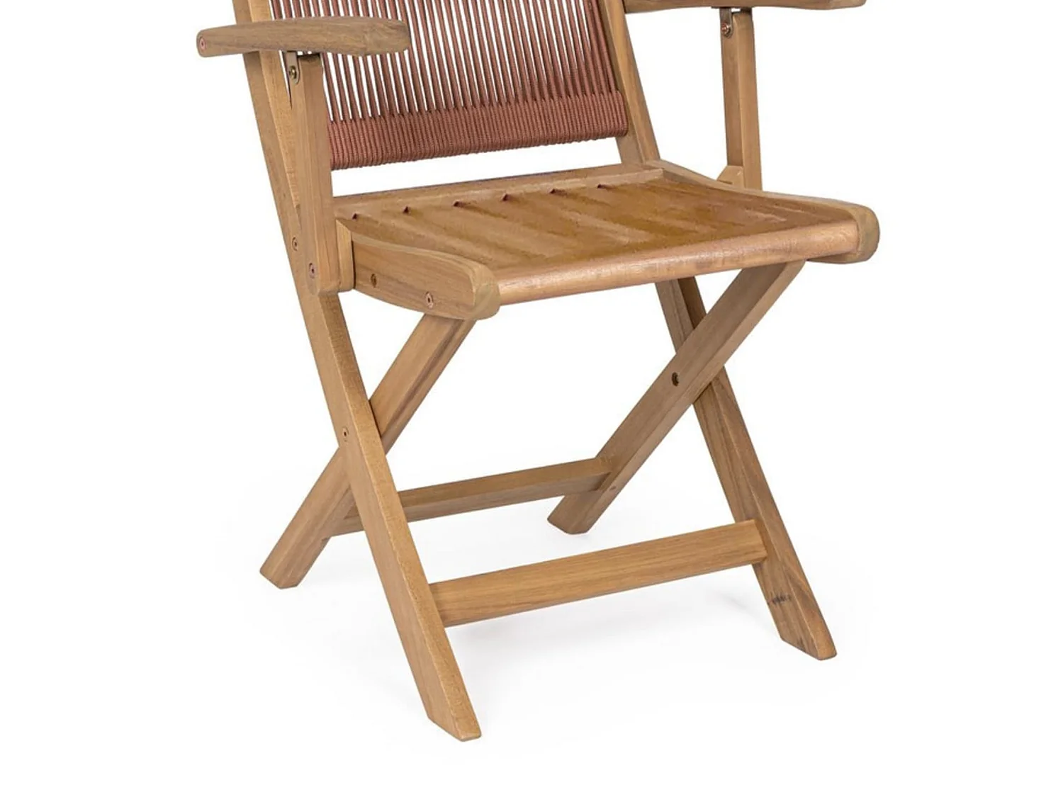 Lot de 4 chaises pliantes en bois d'acacia - MONSARAZ