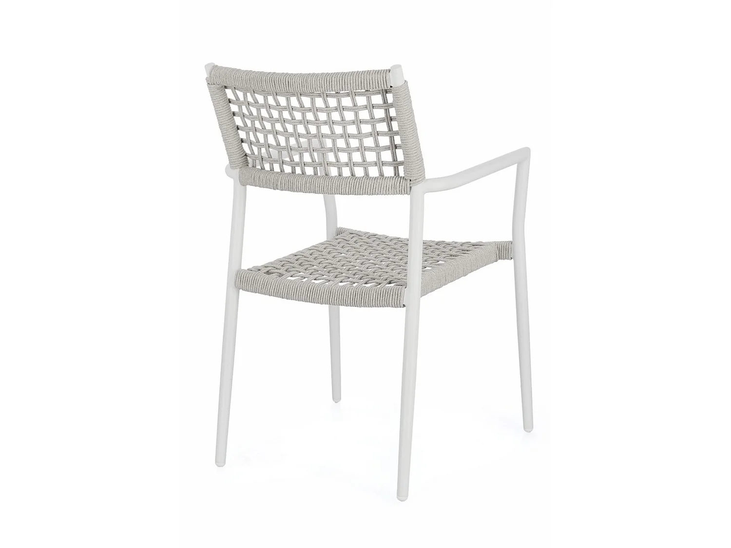 Juego de 4 sillas con reposabrazos en color blanco - BLANES