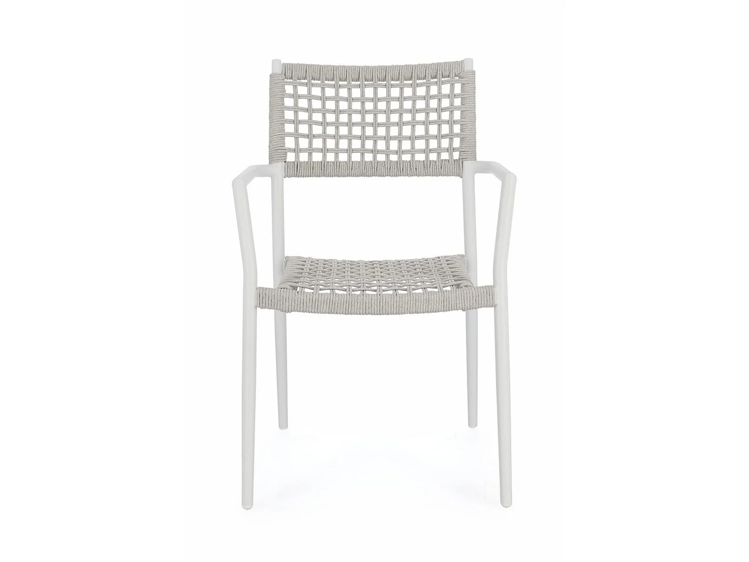 Juego de 4 sillas con reposabrazos en color blanco - BLANES