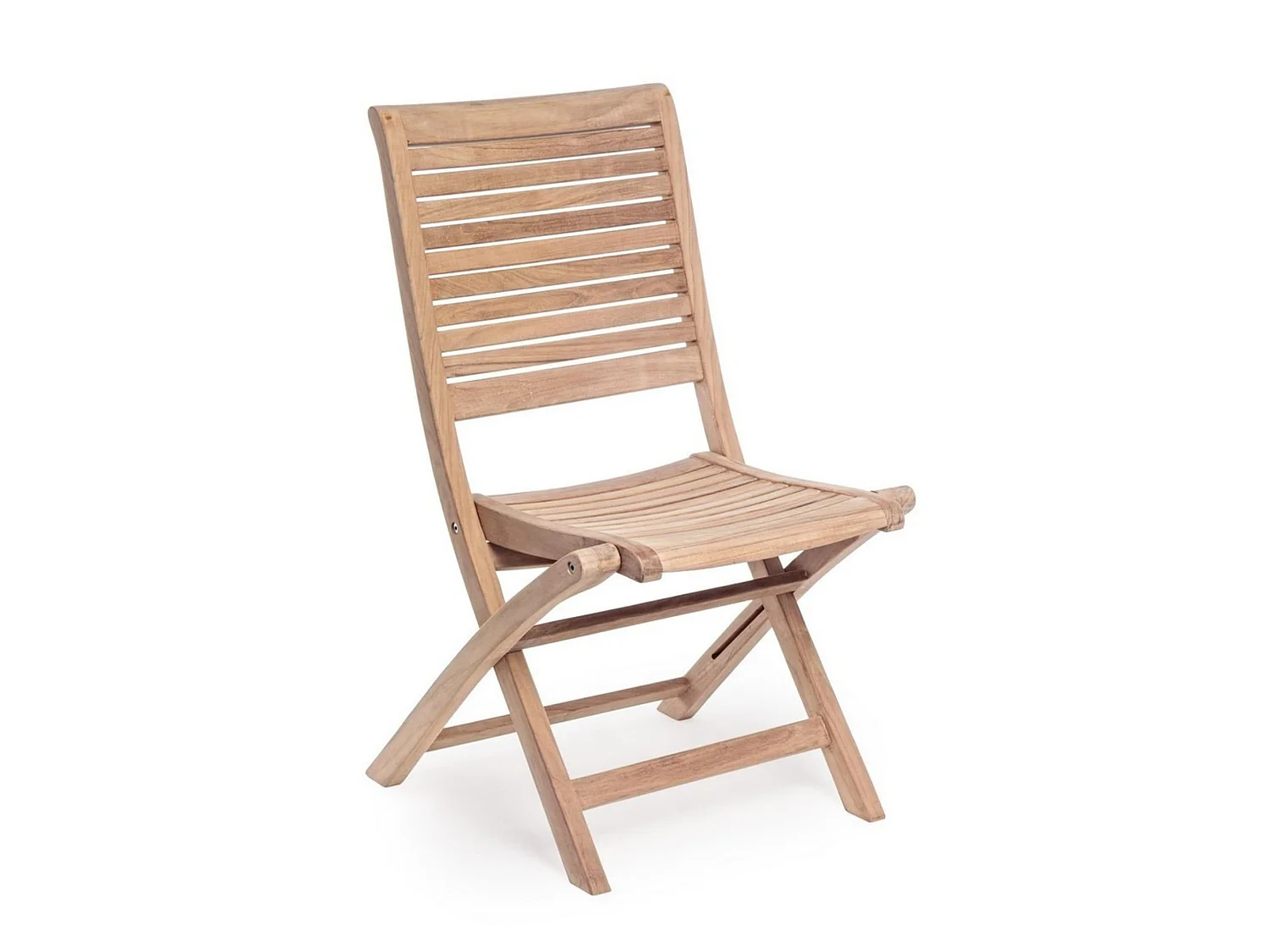 Juego de 2 sillas plegables de madera de teca de alta calidad - GALILEA