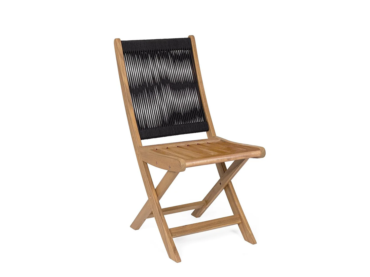Lot de 4 chaises pliantes en bois d'acacia - MONSARAZ