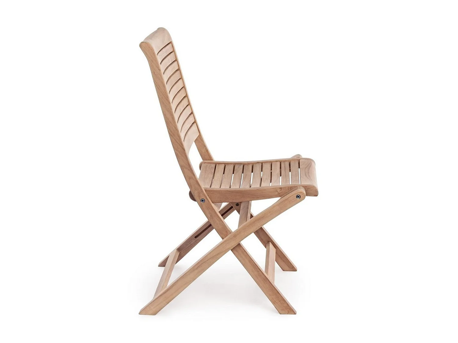 Juego de 4 sillas plegables de madera de teca de alta calidad - GALILEA